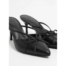 Tamdabu Ayakkabı Sivri Burun Ince Topuklu Abiye Kadın Terlik