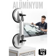 Marsilyan Profesyonel Alüminyum 100 kg Kilitli Vantuzlu Ağır Cam Seramik Fayans Mermer Kaldırıcı 115 mm