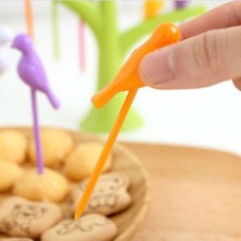 Özbience Renkli Kokteyl Kuş Kürdanlar Seti, 12 Adet, Şık ve Eğlenceli Sunumlar