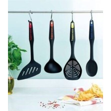 Özbience 4'lü Servis Gereçleri Takımı: Kaşık, Kevgir, Spatula, Mini Kepçe