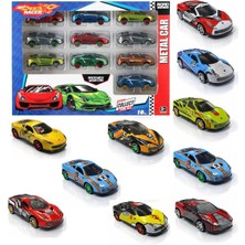 Brother Toys 10LU Speed Racer Metal Araba 10 Adet Metal Yarış Arabası Oyuncak