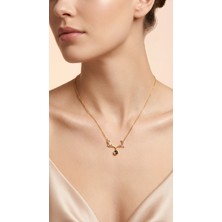 Stainless Steel Zarif Geyik Detaylı Kadın Çelik Kolye