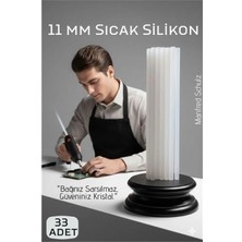 Marsilyan 33'lü Set: 11mm Kalın Ultra-Şeffaf Profesyonel Sıcak Silikon – Kristal Berraklığında Güçlü Yapışkan