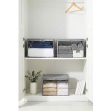 Rek Home 3 Adet Pencereli Küçük Boy Baza Altı, Valiz Düzenleyici Çeyizlik Bohça Hurcu / 30X22X18