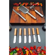 Özbience 9 Prç Mutfak Seti, Bambu Tereyağı, Çikolata Bıçağı ve Rende, Oyacak, Soyacak