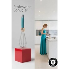 Marsilyan Profesyonel Paslanmaz Çelik Çırpıcı, Ergonomik Mutfak Mikseri 28 cm Lara Soydan Koleksiyonu