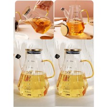 Özbience 2'li Cam Yağlık ve Sirkelik Seti, 900ML, Şık ve Dayanıklı Tasarım