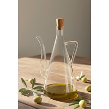 Özbience Şeffaf Cam Yağlık, Sızdırmaz Kapaklı, 750 ml Mutfak Yağdanlık