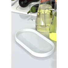 Özbience Beyaz Granit Yağdanlık Altlığı ve Standı, Mutfak ve Banyo Organizer