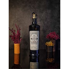 Özbience 750 ml Siyah Italyan Cam Yağdanlık, Vintage Tasarım, Gold Detaylı