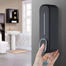 Dln Shop 3 Adet 350 ml Duvara Monte Manuel Sabunluk Sıvı Lavabo Sabunluk El Sabunu Siyah Renk D-34