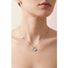 Stainless Steel Zarif Çoklu Kelebek Detaylı Çelik Kolye