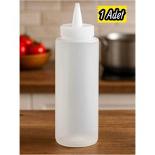 Özbience Şeffaf Plastik Fişek Sosluk 500ML, Pratik ve Hafif Ekümenlik