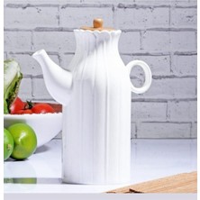 Özbience Şık 1 Lt Porselen Yağdanlık, Ev ve Mutfak Kullanımı Için Uygun