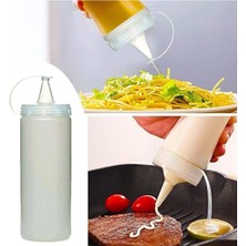 Özbience Pratik Kapaklı Sıkma Sos Şişesi – Yağ, Ketçap, Mayonez ve Soslar Için