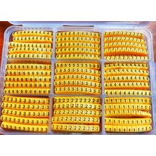 1650 Parça Maasco Kablo Numaratörü Kablo Kodlama Numaraları (0-9) Ec-1 (1.5-6 Mm)
