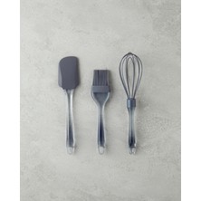 Özbience Pratik ve Şık 3 Parça Servis Seti, Gri Renk, Dayanıklı ve Kullanışlı