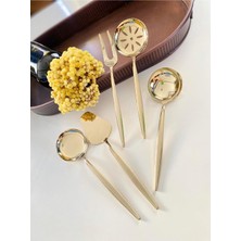 Özbience Şık Gold Arles 5 Parça Masa Üstü Sos Servis Seti