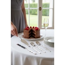 Özbience Şık 5 Parça Gümüş Servis Seti, Zarif ve Kullanışlı Tasarım