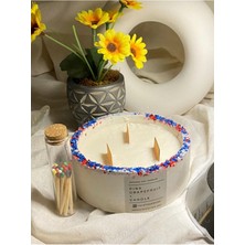 Pınk Grapefruıt Kokulu Mum, Dekoratif Beton