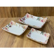 Özbience Şık 3'lü Seramik Kayık Tabak Seti, Meze ve Salata Sunumu Için Ideal