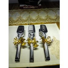 Özbience Pratik ve Şık Üçlü Maşa Seti, Kullanışlı Sunumlar Için Ideal