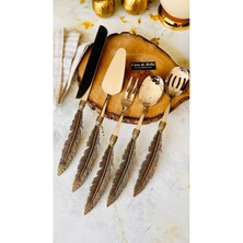 Özbience Gold Eskitme 5 Parça Tüy Servis Seti, Şık ve Kullanışlı Tasarım