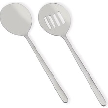 Özbience Şık Gümüş 2 Parça Servis Seti, Zarif ve Fonksiyonel Tasarım