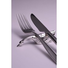 Özbience Gümüş Kaplama Figürlü 6'lı Bıçak Dayama Seti, Şık ve Kullanışlı Ürün