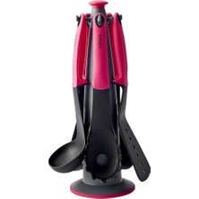 Özbience Pembe 6 Parça Standlı Evinize Şıklık Katacak Servis Seti