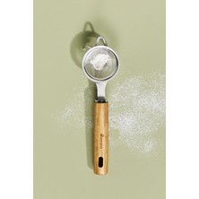 Özbience Akasya Ağacı Saplı Çelik Çay Süzgeci 23 Cm, Şık ve Dayanıklı Tasarım