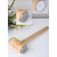 Özbience Ahşap Et Dövme Tokmağı, 2 Başlı Paslanmaz Çekici, Kasap Için Mükemmel Tarz