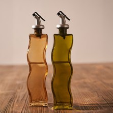 Özbience Wavy 2'li Yağlık ve Sirkelik Seti Amber-Yeşil 250 cc
