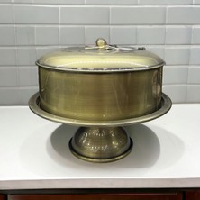 Özbience Gold Ayaklı Kek Tabağı, Pasta Saklama ve Servis Için Şık Tasarım