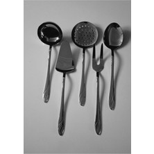 Özbience Çelik Gülistan 5 Parça Servis Takımı, Şık ve Kullanışlı Set