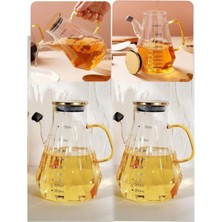 Özbience 2'li Cam Yağlık ve Sirkelik Seti, 900ML, Modern ve Şık Tasarım