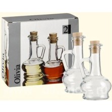 Özbience 2'li Mantar Kapaklı Yağ ve Sirke Şişesi Seti, Şık ve Pratik Kullanım