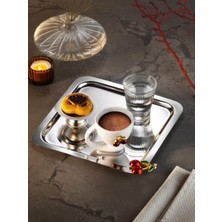 Özbience Paslanmaz Çelik Tekli Kahve Fincan Sunum Takımı