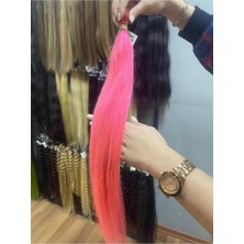 Prodiva Canlı  Pembe Renk Gerçek Kaynak Saç Tekli