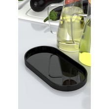 Özbience Siyah Granit Yağdanlık Altlığı ve Standı, Mutfak ve Banyo Organizer