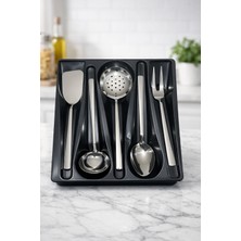 Özbience 5 Parça Paslanmaz Çelik Servis Kepçe Seti, Şık ve Dayanıklı Mutfak Araçları