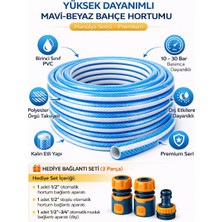 Hortum Evi 1/2'' Örgülü Pvc Premium Bahçe Hortumu – Kalın Etli, 10–30 Bar Basınca Dayanıklı, Hediyeli | Manolya Serisi