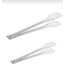 Özbience Paslanmaz Çelik Geniş Ağızlı Mangal ve Kızartma Maşası