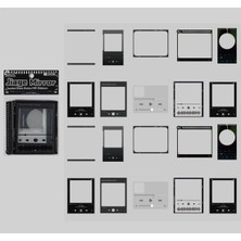 Limmy Vintage Sticker Pul Çerçeve Stiker Çıkartma Etiket 20'li Set- Jiage Mirror