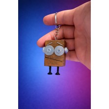 Anı Atölyesi Ahşap Robot Anahtarlık/4 cm