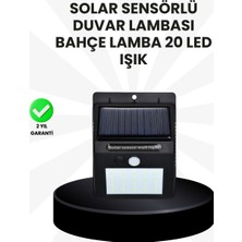 Değirmen Grup Su Geçirmez IP65 20 LED Solar Sensörlü Bahçe ve Veranda Aydınlatma - Lisinya