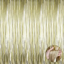 Değirmen Grup Mat Altın Püsküllü Kapı Perdesi - Parti, Bekarlığa Veda, Doğum Günü 1x2 M - Lisinya