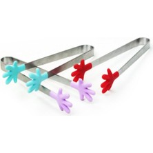 Özbience Pratik Silikon Parmak Maşa, Güvenli ve Dayanıklı Buz ve Şeker Maşası