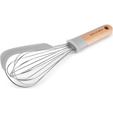 Özbience Refika Ahşap Saplı Sıyırıcı Çırpıcı 27,1 Cm, Pratik ve Dayanıklı Mutfak Gereci