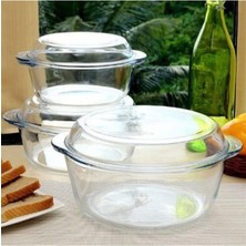 Özbience Yuvarlak Borcam Tencere Seti 3'lü, Dayanıklı ve Şık Mutfak Gereçleri